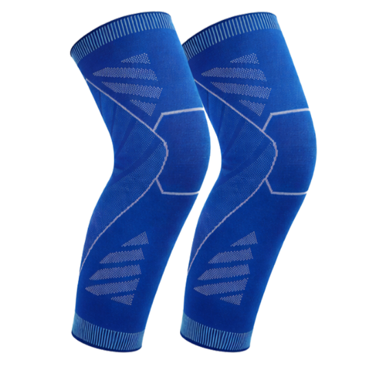 Wolf Full-Leg Compression Sleeves (Pair) - Blue