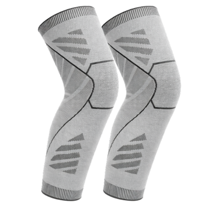 Wolf Full-Leg Compression Sleeves (Pair) - White