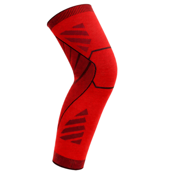 Wolf Full-Leg Compression Sleeves (Single) - Red