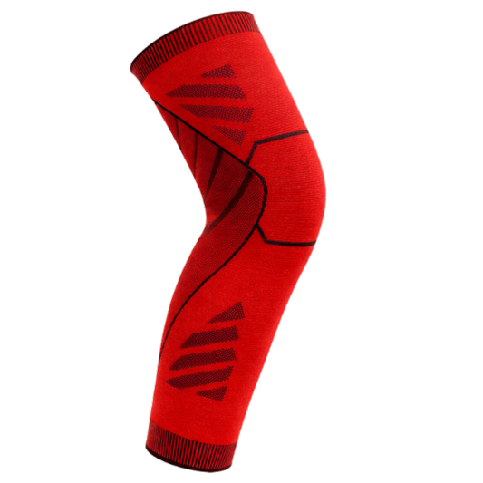 Wolf Full-Leg Compression Sleeves (Single) - Red
